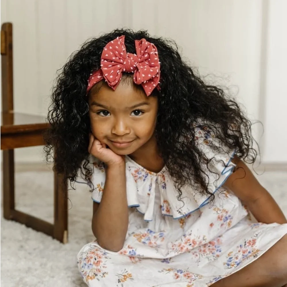 Baby Bling Shab-Blow-Lous Headband, Terracotta Dot, OS, NWT